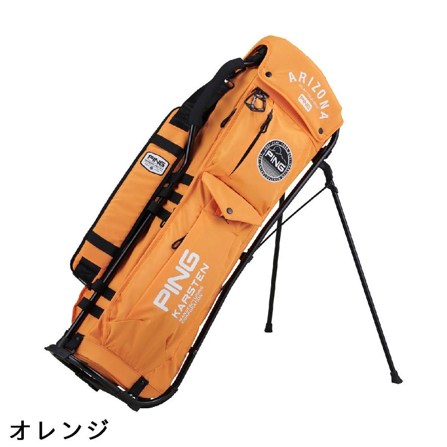 PING 4SERIES ピン キャディバッグ スタンド式 ブラック オレンジ PING（ピン） パイプフレームスタンドキャディバッグ : GDOゴルフ