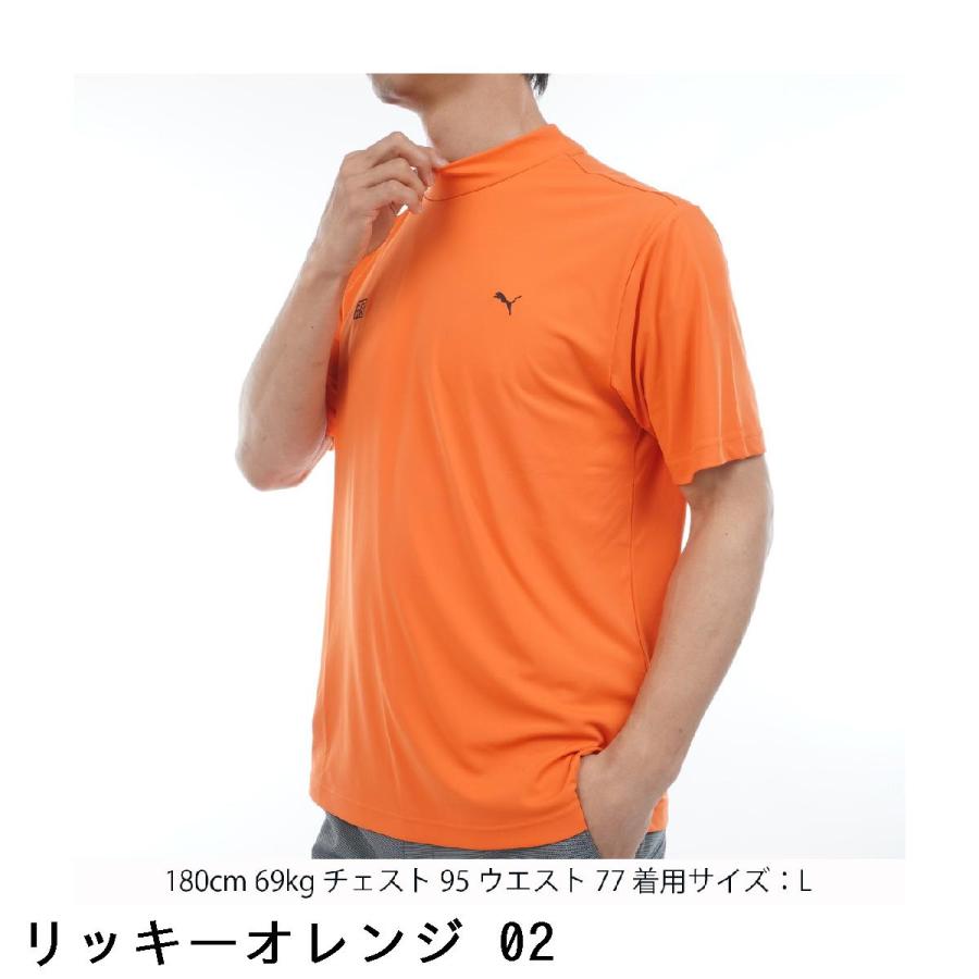 PUMA（プーマ） PUMA TK ストレッチ ビッグラベル モックネック半袖