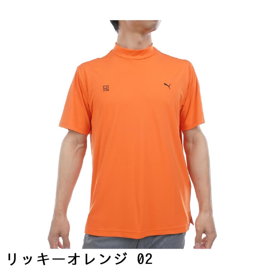 原モデル　新作　半額以下　ビックロゴモックシャツ　PGG サイズ0 ストレッチ PUMA（プーマ） PUMA TK ストレッチ ビッグラベル モックネック半袖