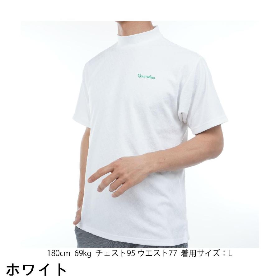 Resurrection レザレクション GM 半袖モックネックシャツ レザレクション Resurrection GMジャカード ストレッチ モックネック