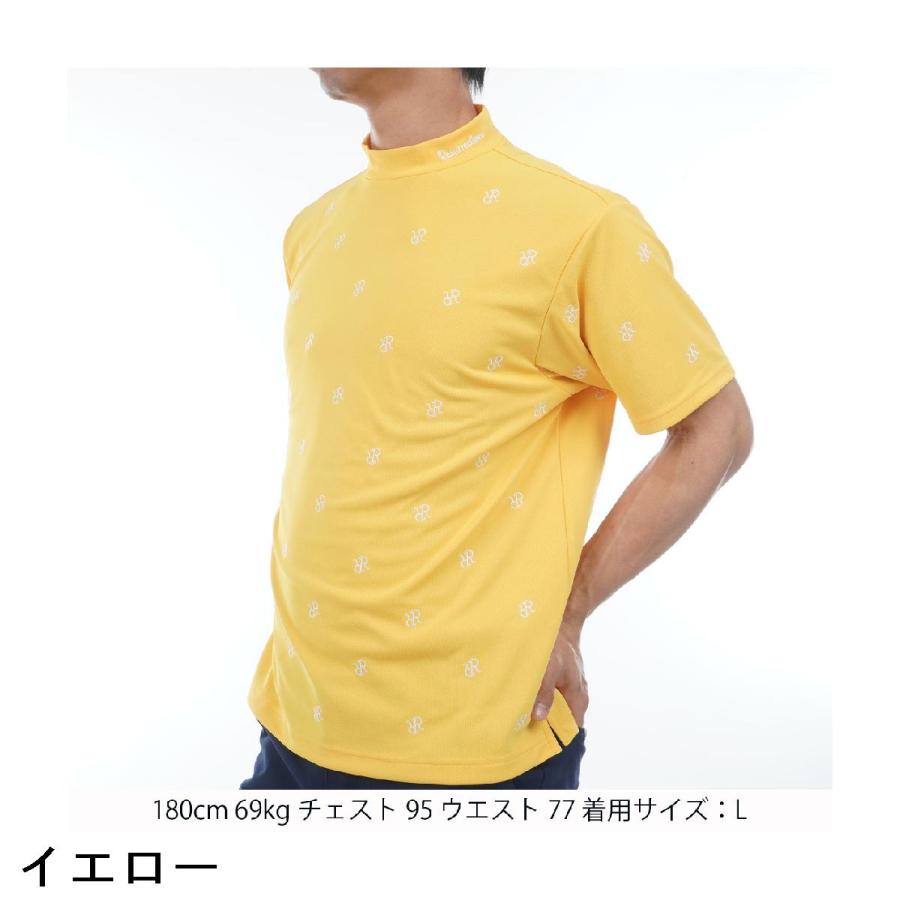 ゴルフ 【新品】レザレクション ネオン メンズ モックネック イエロー L
