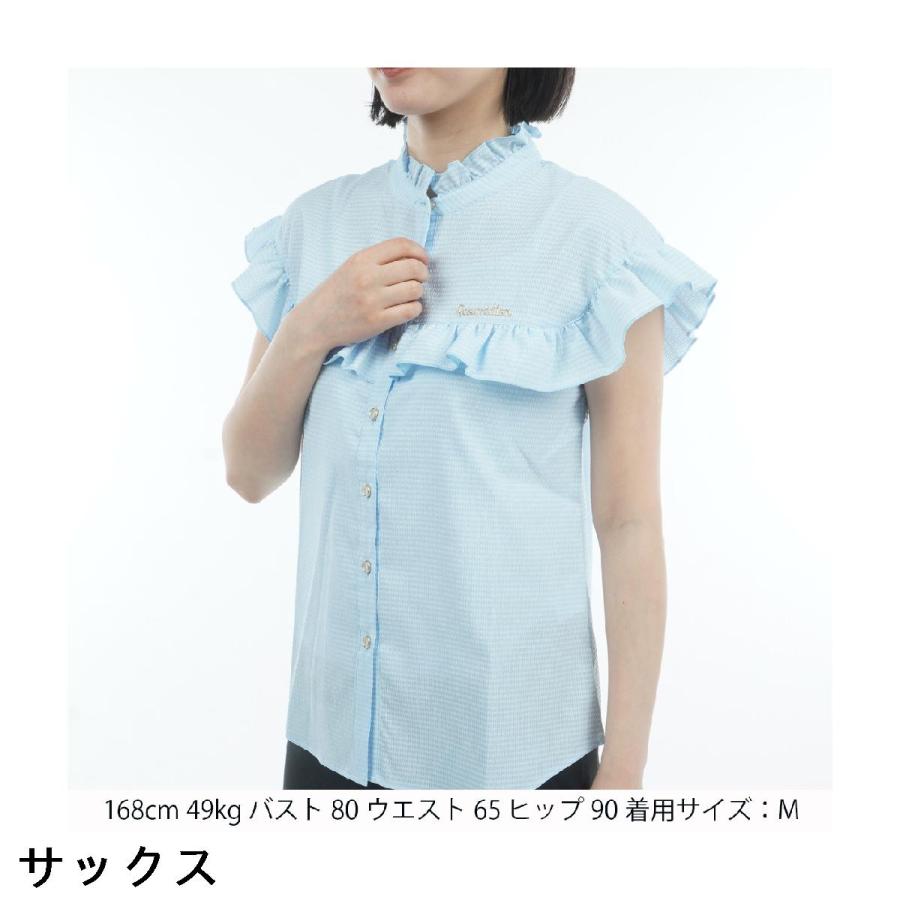 レザレクション Resurrection DOT AIR フリル半袖シャツ レディス