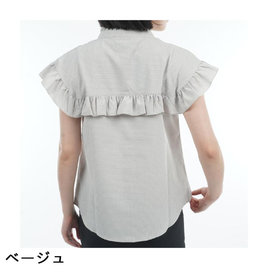 レザレクション Resurrection DOT AIR フリル半袖シャツ レディス