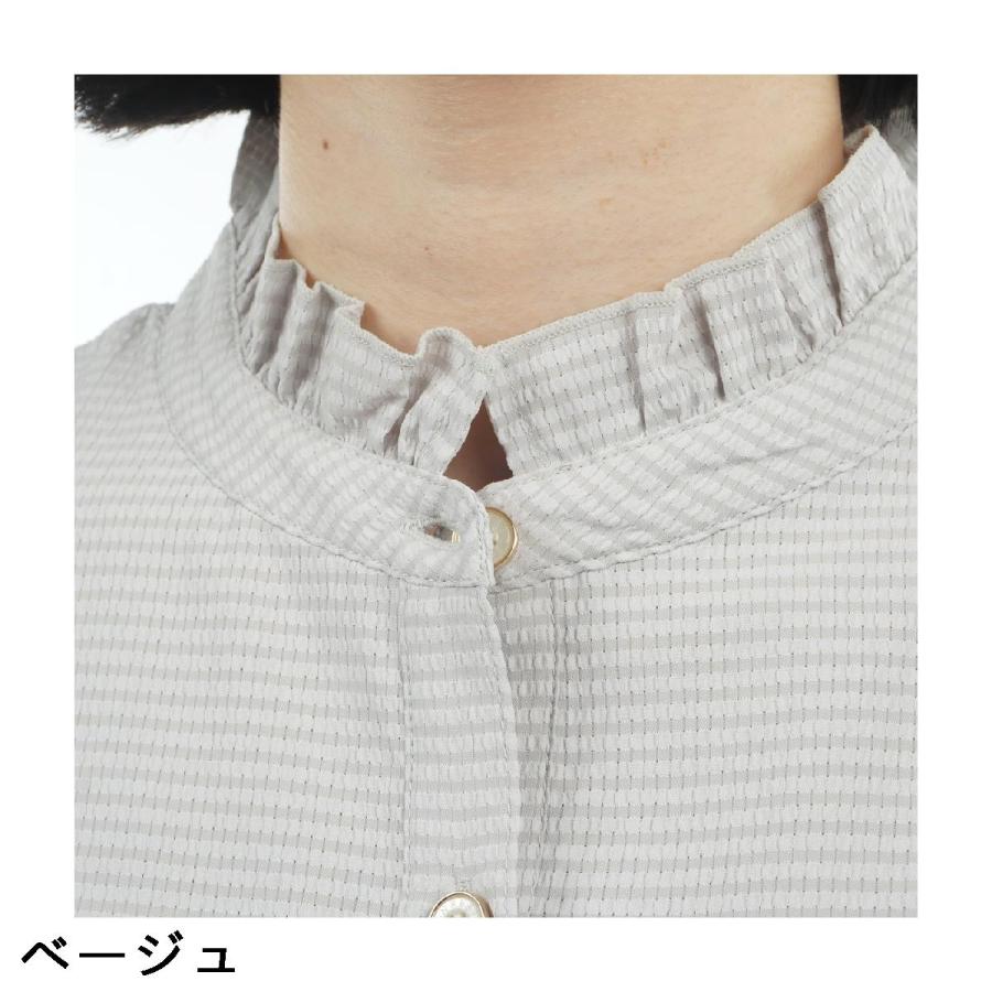 レザレクション Resurrection DOT AIR フリル半袖シャツ レディス