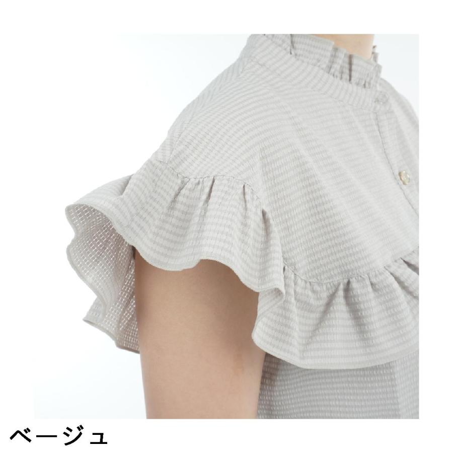 レザレクション Resurrection DOT AIR フリル半袖シャツ レディス