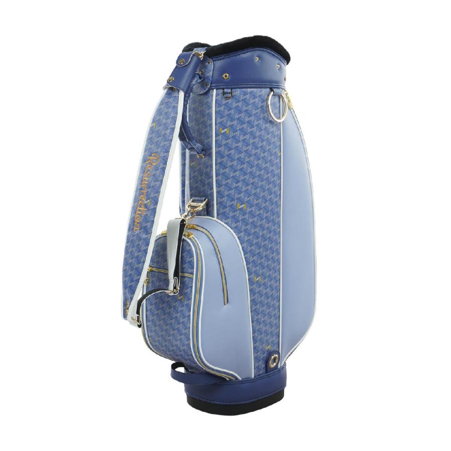レザレクション、ラリーナ、ゴルフバッグ 、ネイビー、美品 レザレクション Resurrection ラリーナ No.3 キャディバッグ