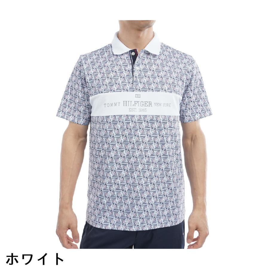 トミー ヒルフィガー ゴルフ TOMMY HILFIGER GOLF ヨットプリント 半袖ポロシャツ_1