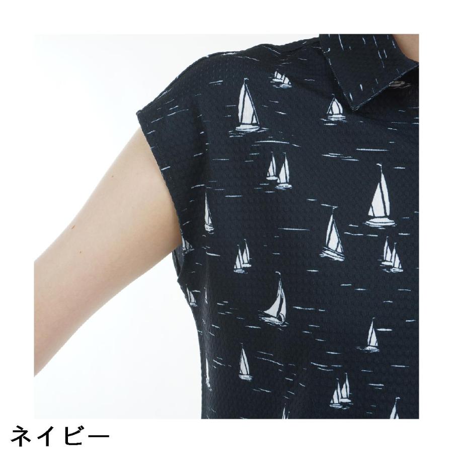 トミー ヒルフィガー ゴルフ　  GOLF　ヨットプリント フレンチスリーブポロシャツ　レディス TOMMY HILFIGER（トミー・ヒルフィガー） トミー ヒルフィガー ゴルフ