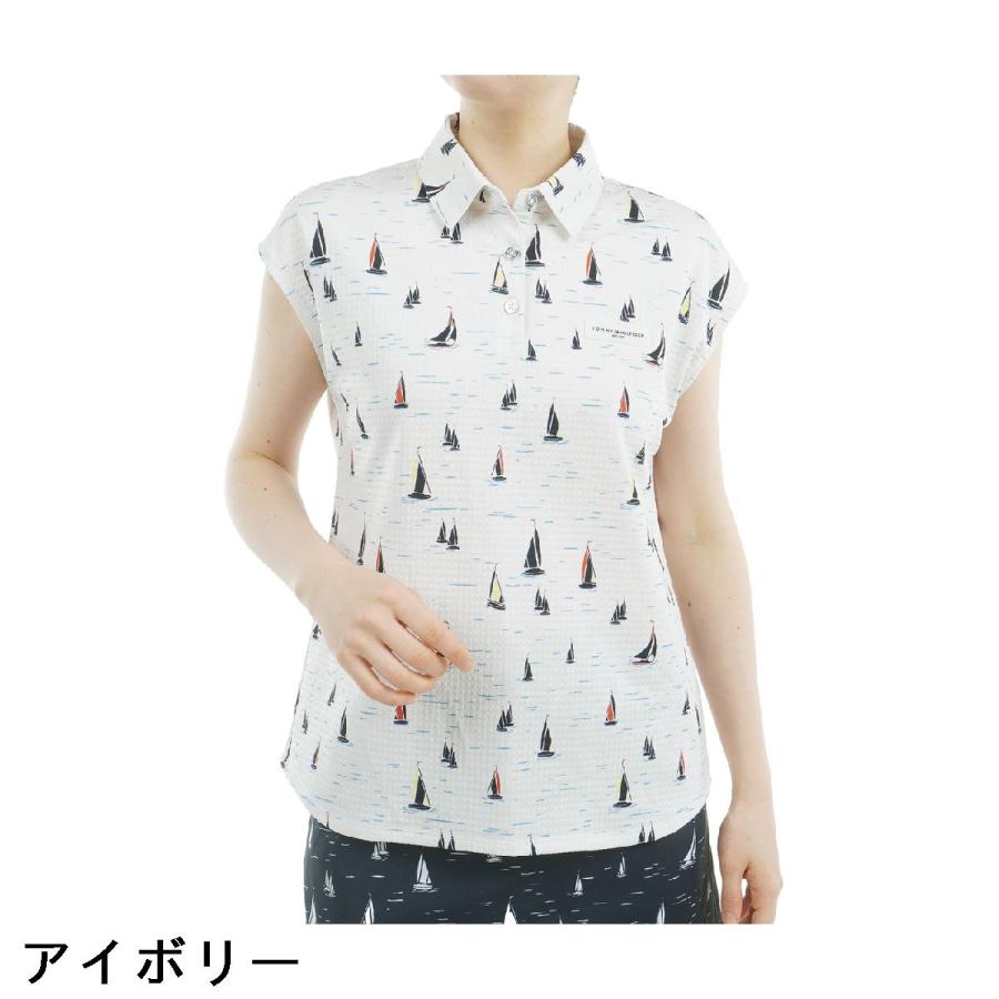 トミー ヒルフィガー ゴルフ　  GOLF　ヨットプリント フレンチスリーブポロシャツ　レディス TOMMY HILFIGER（トミー・ヒルフィガー） トミー ヒルフィガー ゴルフ