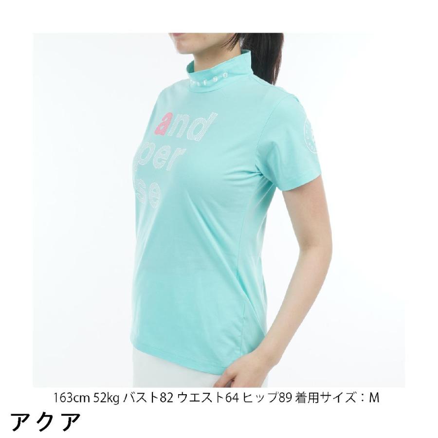 and per se（アンパスィ） ストレッチ リファインドライ モックネック