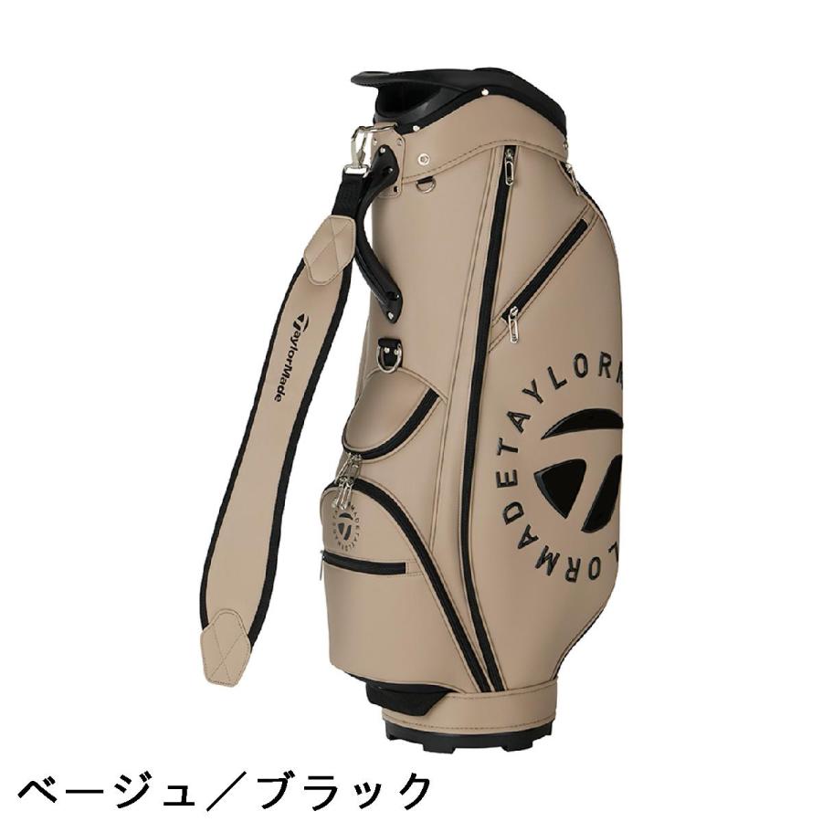 テーラーメイド キャディバッグ 4分割 軽量モデルベージュ フード付ゴルフバッグ TaylorMade（テーラーメイド） サークルロゴ キャディバッグ : GDO