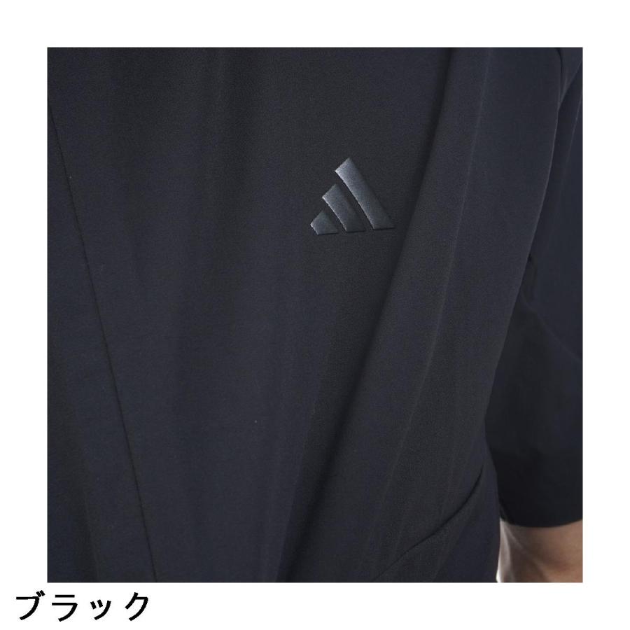 adidas（アディダス） ストレッチ アディゼロ 撥水 ハーフジップ 半袖