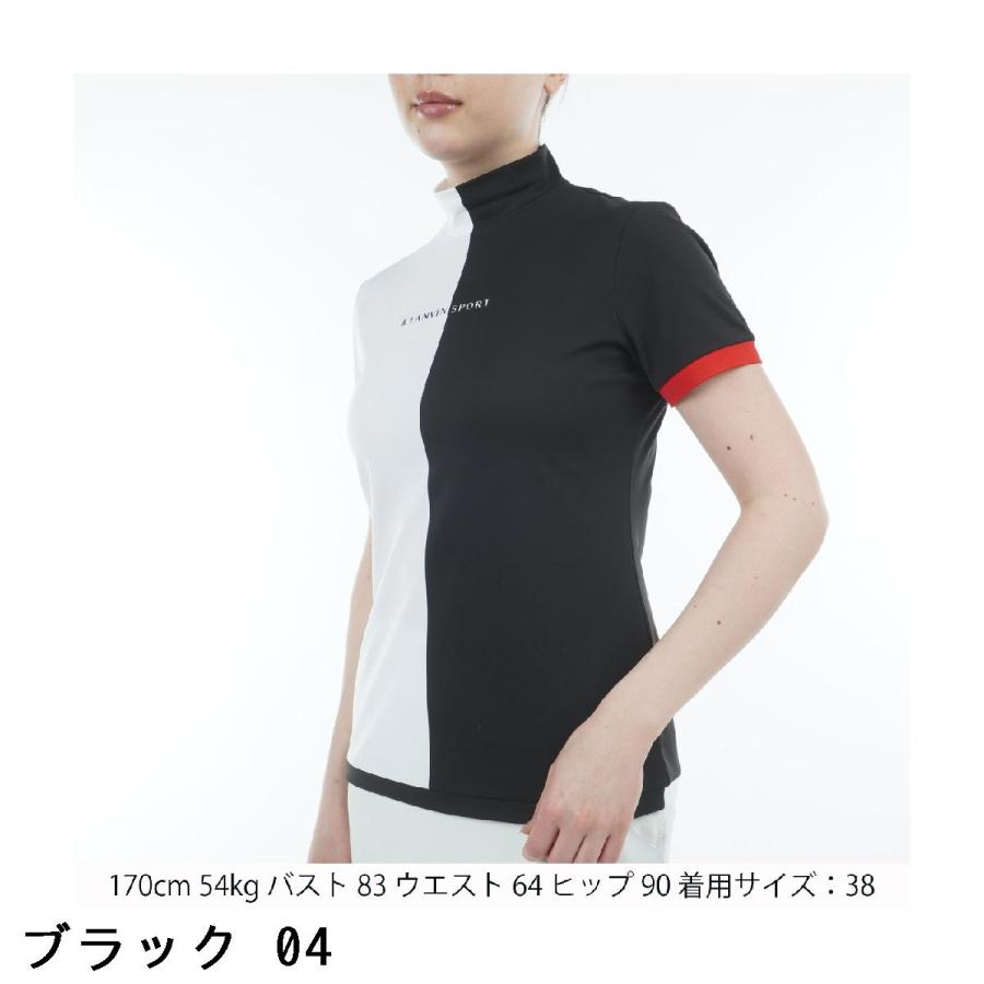 LANVIN SPORT ランバンスポール 半袖モックネック ポロシャツ 38 LANVIN SPORT ランバンスポール 半袖モックネック ポロシャツ 38