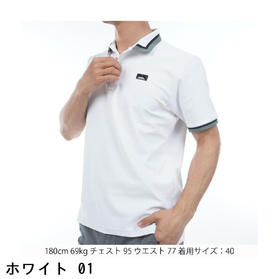 ランバン スポール LANVIN SPORT JLロゴ衿裏デザイン半袖シャツ【吸汗 