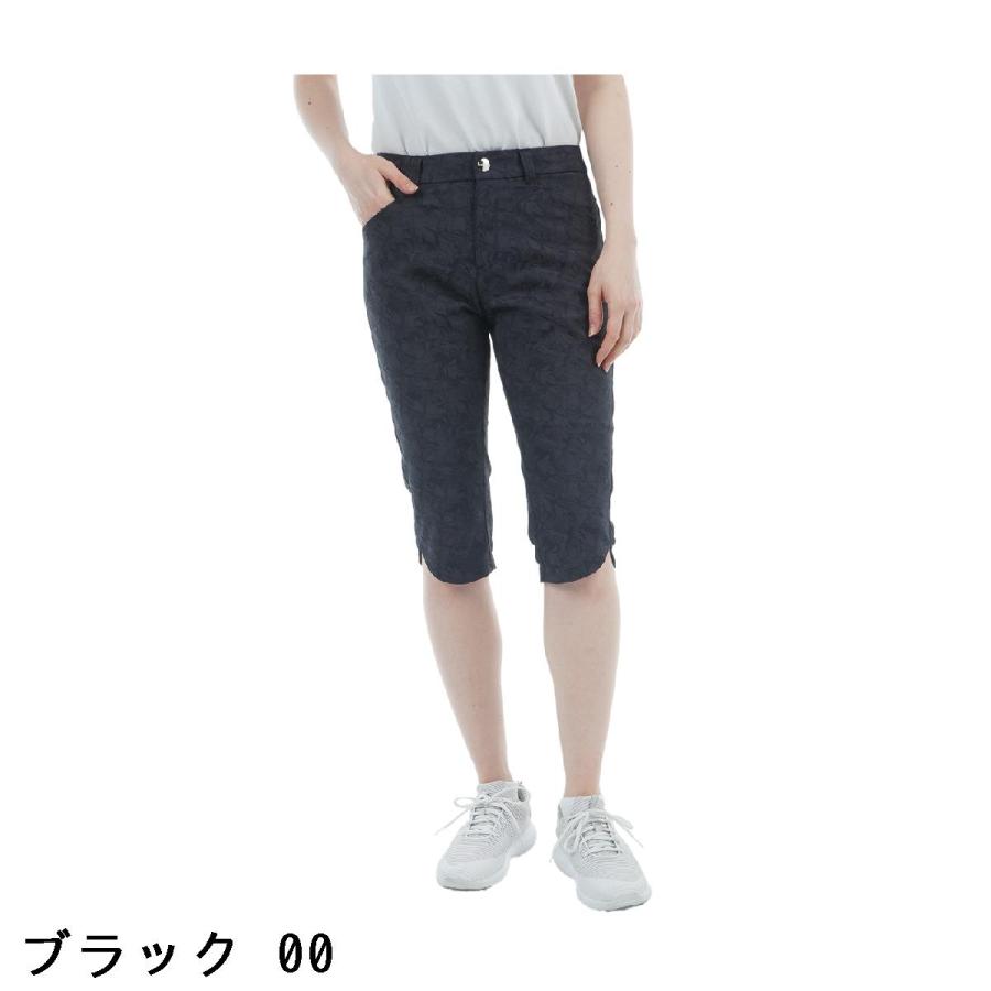 ルコックスポルティフ ゴルフ　Le coq sportif GOLF　RIJOUME リーフ柄ストレッチジャガードカプリパンツ　レディス le coq sportif GOLF（ルコックスポルティフ ゴルフ） ルコック