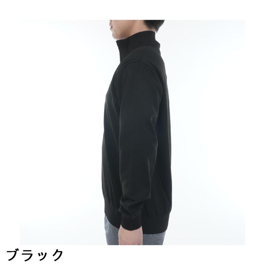 アンパスィ and per se \u0026 GOLF ストレッチ フレキシブライトニット長袖ハーフジップシャツの画像