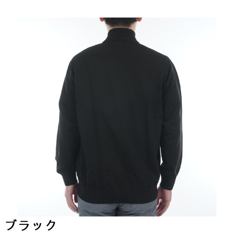 アンパスィ and per se \u0026 GOLF ストレッチ フレキシブライトニット長袖ハーフジップシャツの画像