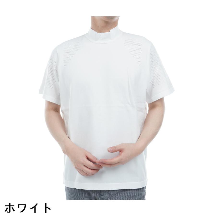 アンパスィ　and per se & GOLF　ストレッチ フレキシブライトニット半袖モックネックシャツ and per se（アンパスィ） & GOLF ストレッチ フレキシブライトニット