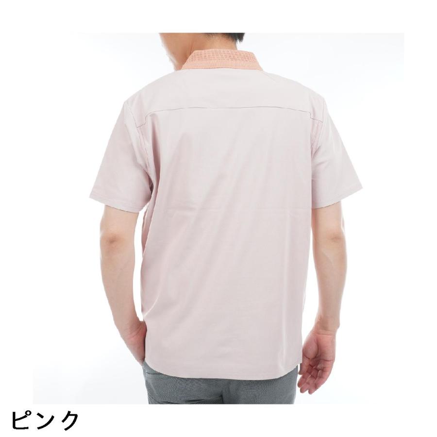 and per se（アンパスィ） & GOLF ストレッチ レイシャットピケ半袖