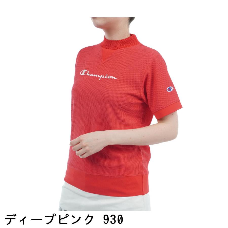 Champion GOLF　ライトドライワッフル 半袖モックネックシャツ M Champion チャンピオンゴルフ GOLF ライトドライワッフル 半袖