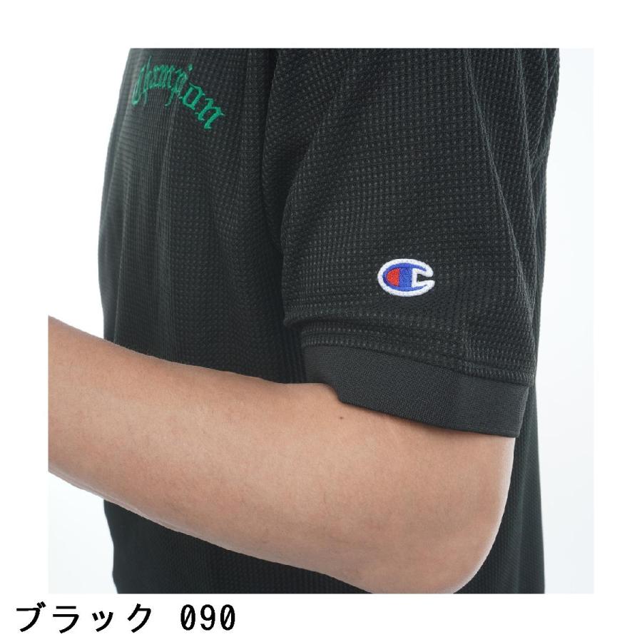 Champion GOLF　ライトドライワッフル 半袖モックネックシャツ M Champion チャンピオンゴルフ GOLF ライトドライワッフル