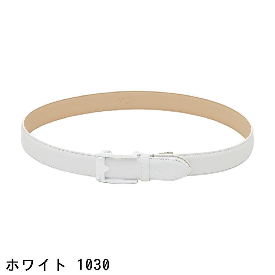 Callaway - coco 中古 キャロウェイ Callaway ベルト フリー ホワイト 白 Vバックルセレーションベルト Callaway キャロウェイ ゴルフ ベルト 定番Vバックル