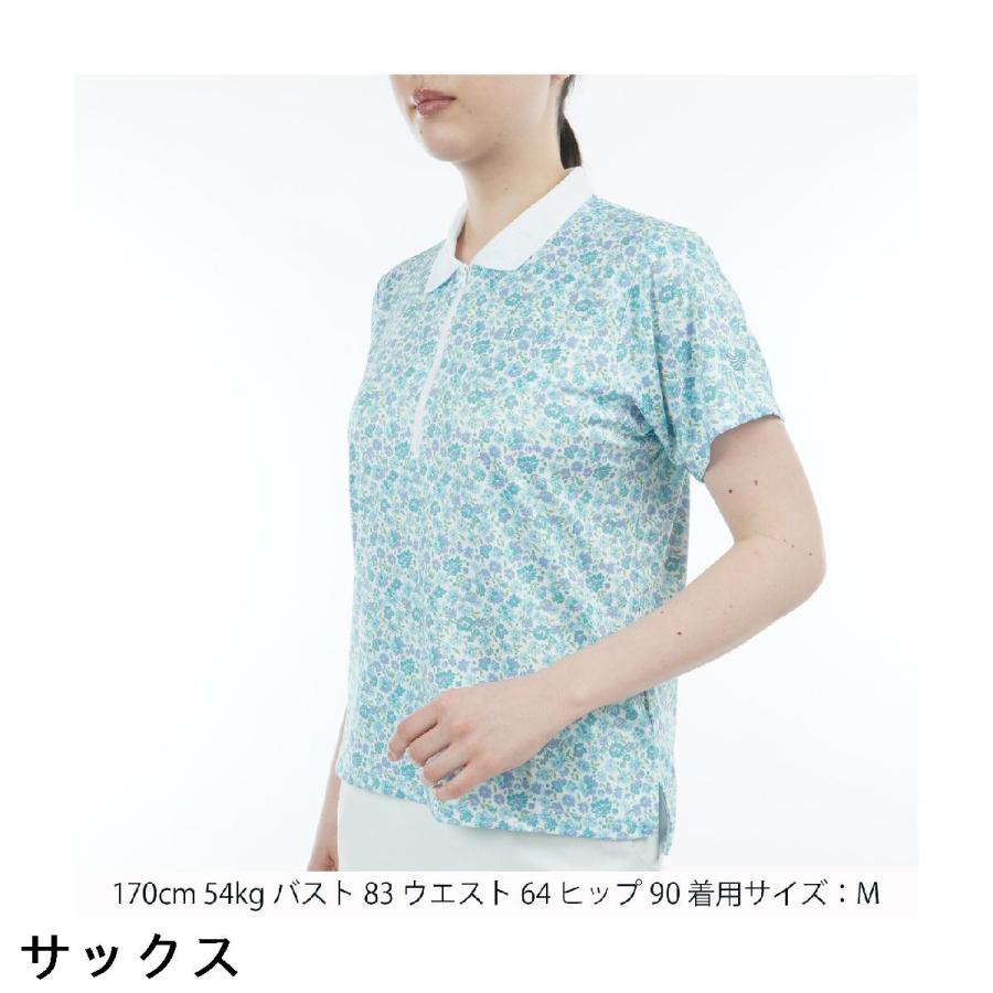 CLUNK（クランク） 花柄半袖ポロシャツ レディス : GDOゴルフショップ