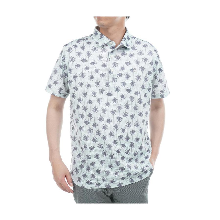 キャロウェイゴルフ　CALLAWAY RED LABEL　かざあなPalm treeプリントメッシュ鹿の子半袖ポロシャツ Callaway（キャロウェイ） キャロウェイゴルフ CALLAWAY RED LABEL