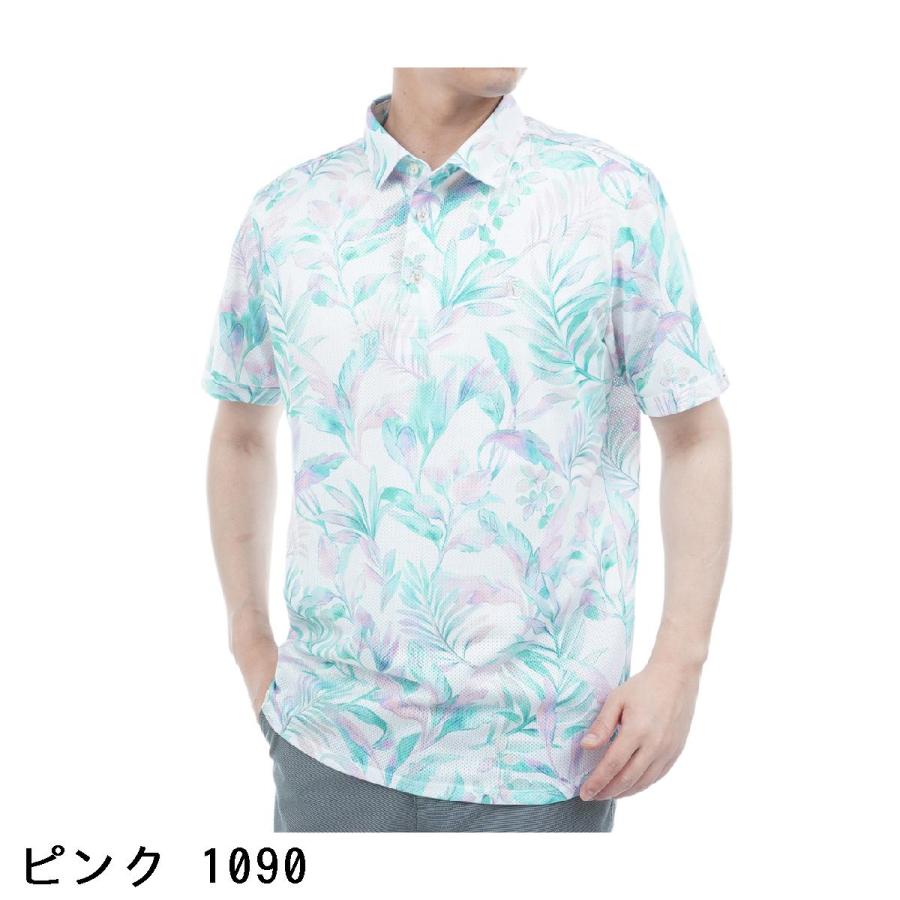 キャロウェイゴルフ　CALLAWAY RED LABEL　かざあなボタニカルフラワープリントメッシュ鹿の子半袖ポロシャツ Callaway（キャロウェイ） キャロウェイゴルフ CALLAWAY RED LABEL