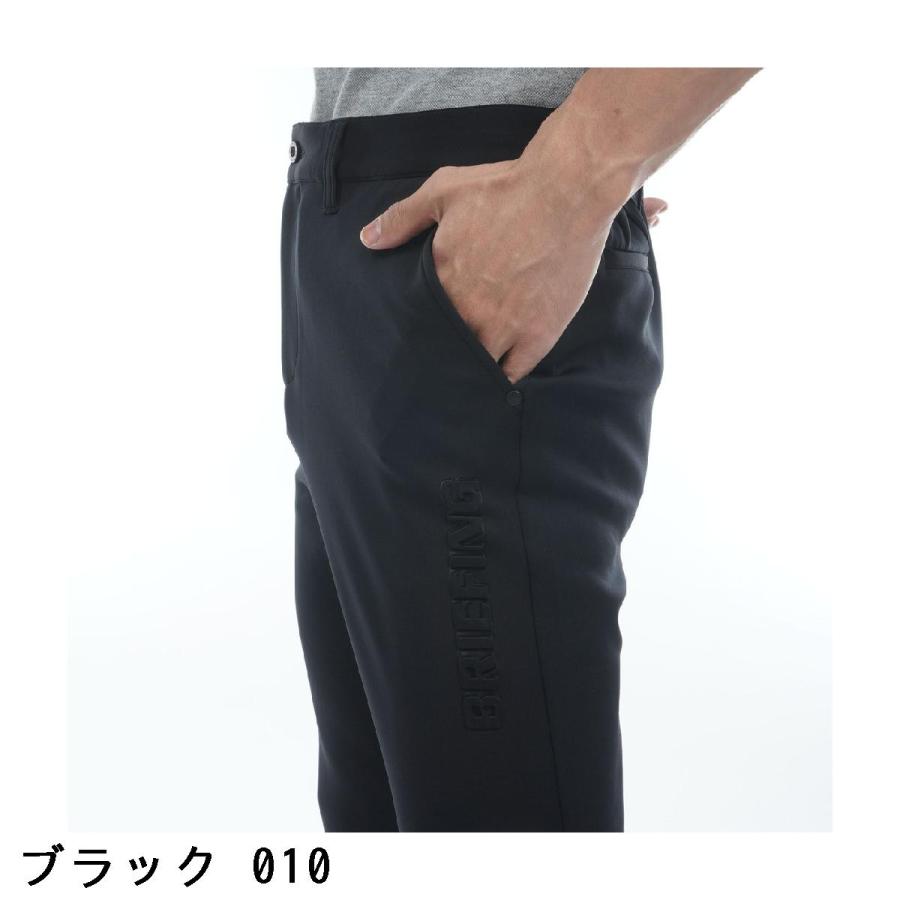 ⓂBRIEFING GOLF ブリーフィングゴルフ 3Dロゴスリムパンツ 黒 ストレッチ 3D ロゴ スリム パンツ(ロングパンツ)|BRIEFING