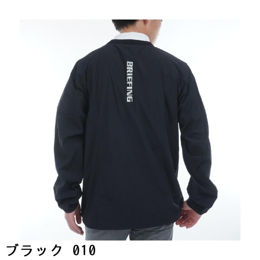 BRIEFINGゴルフ　メッシュ ロゴ サイド ライン クルー ネック ネイビー ブリーフィングゴルフ メッシュ ロゴ サイド ライン クルー