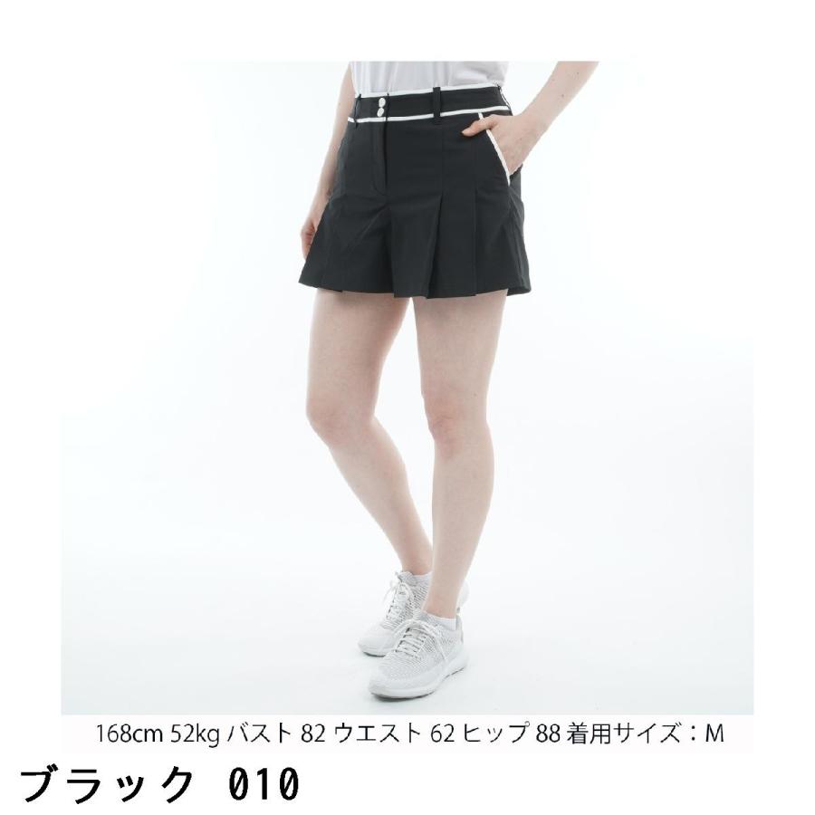 ブリーフィング BRIEFING ストレッチ ストライプ プリーツ ショートパンツ レディスの画像