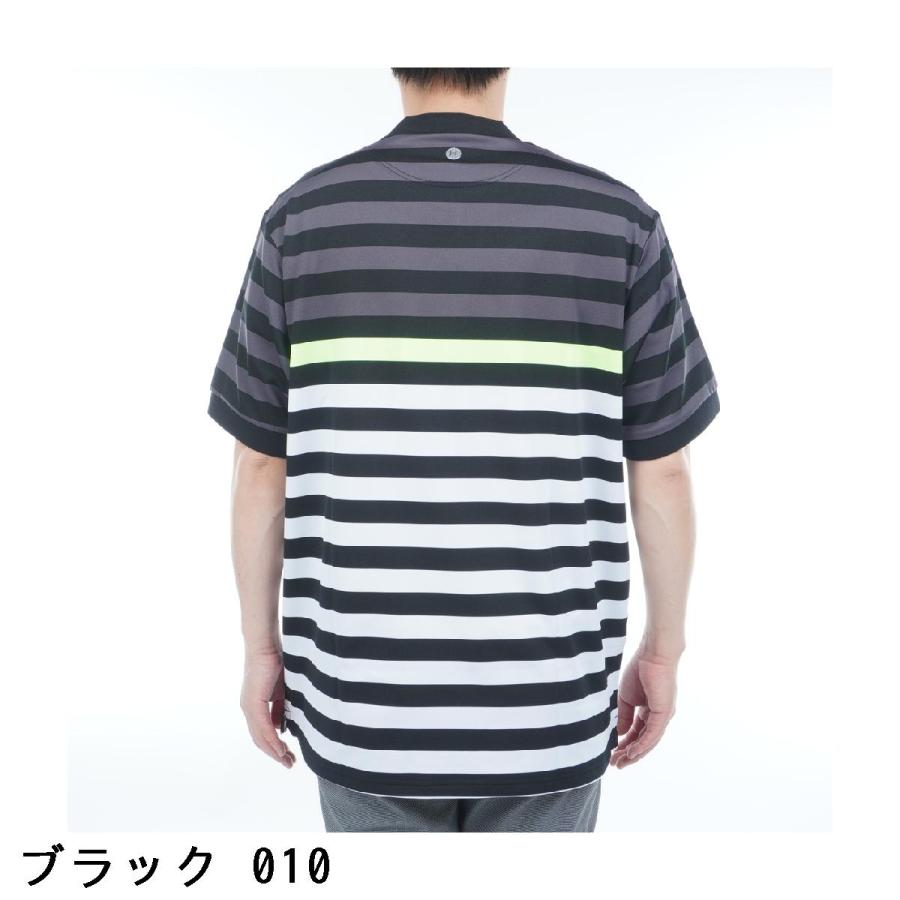 BRIEFING ストライプ ハイネックポロシャツ BRIEFING GOLF（ブリーフィングゴルフ） ブリーフィング BRIEFING