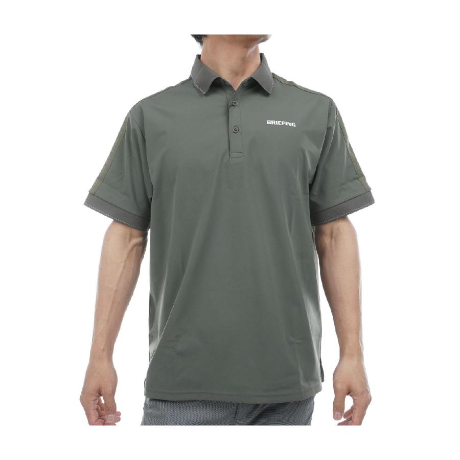 BRIEFING 半袖ポロシャツ ☆美品☆ BRIEFING GOLF ブリーフィング ロゴ ライン RF 半袖ポロシャツ : GDO