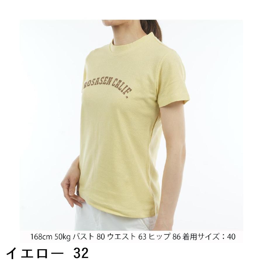 Rosasen（ロサーセン） 冷感コットン モックネック半袖シャツ レディス