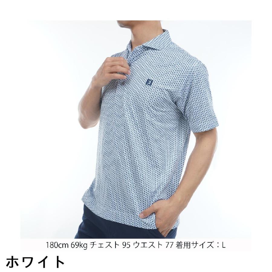 FootJoy（フットジョイ） ストレッチ ジオメトリックプリント 半袖