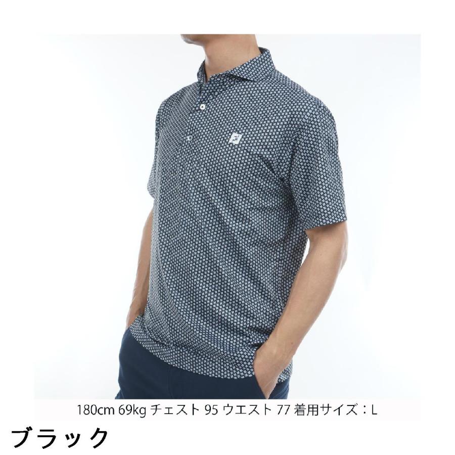 FootJoy（フットジョイ） ストレッチ ジオメトリックプリント 半袖
