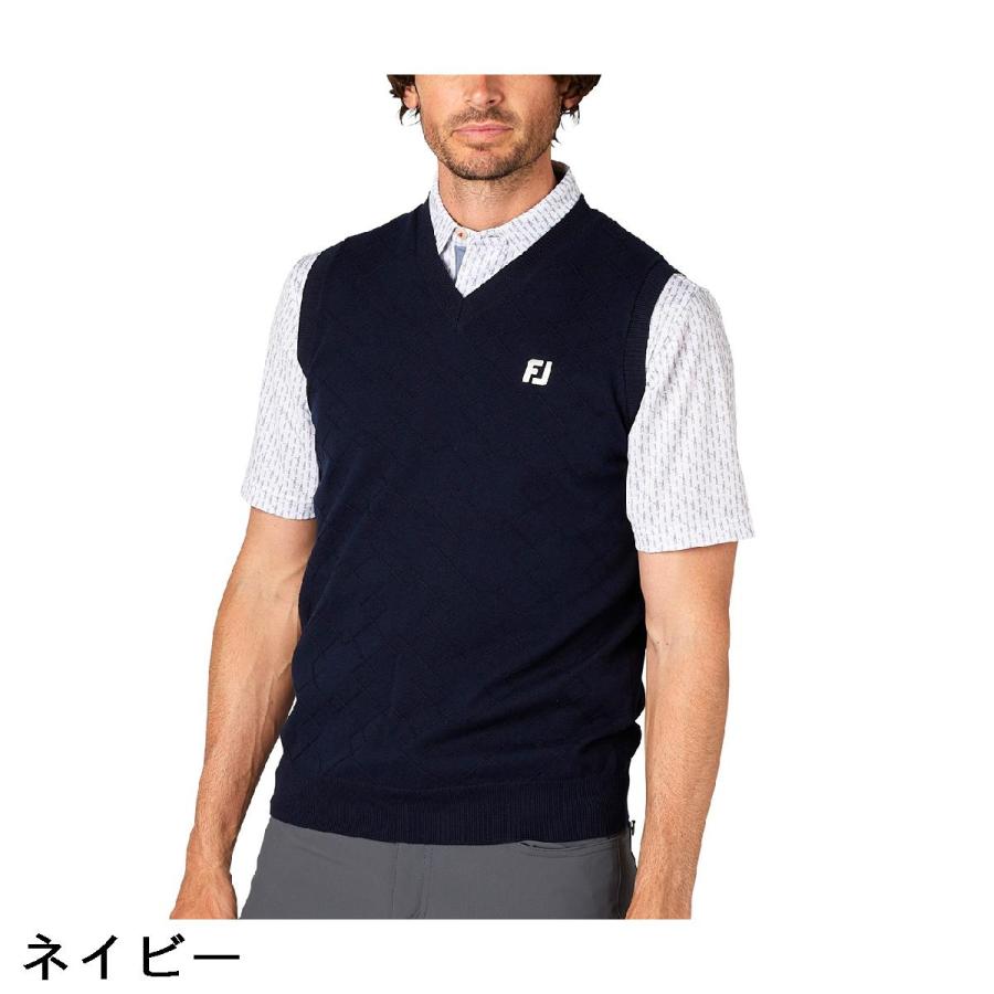 FootJoy（フットジョイ） ストレッチ アーガイル柄Vネックセーター