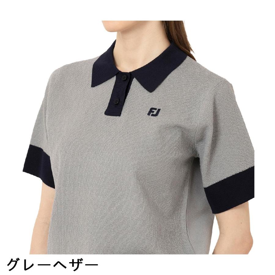 FootJoy（フットジョイ） ストレッチ 編地切替バイカラー半袖セーター