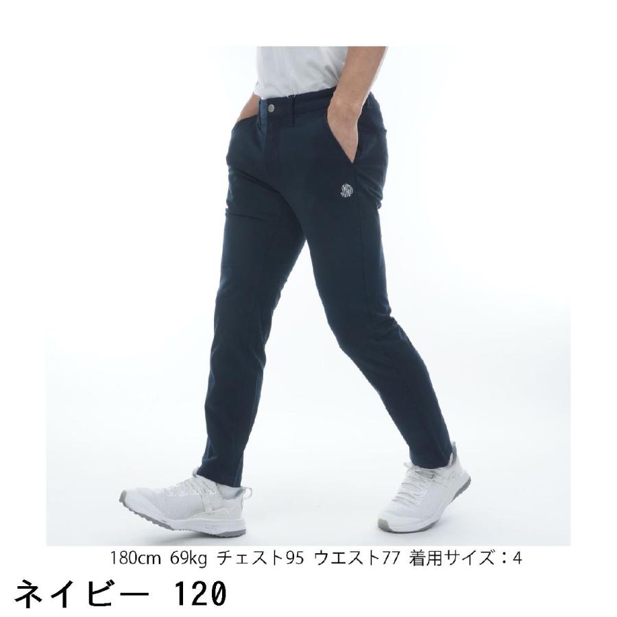 新品　ジャックバニー　パンツ　テーパード　ストレッチ　春秋　ブラック　総柄　5 Jack Bunny!!（ジャックバニー） ストレッチ ツイルテーパードパンツ