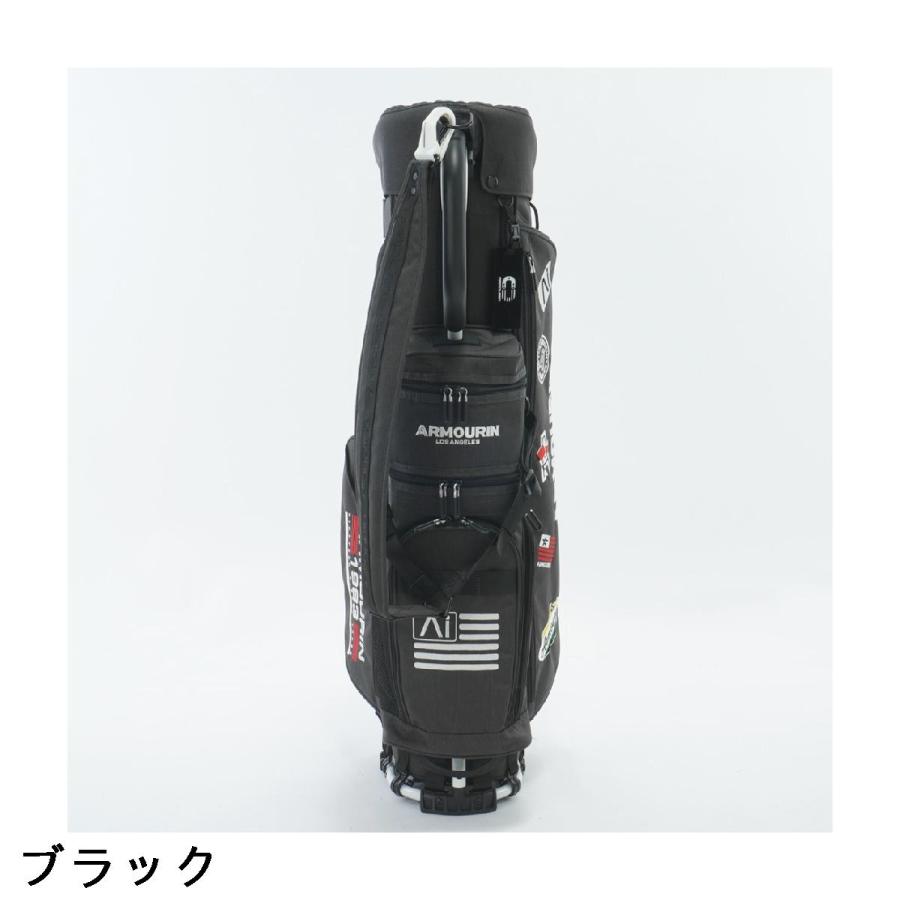 超美品アーマーインARMOURIN PRO MODEL8.5 キャディバッグ PRO MODEL8.5 BLACK FRAME／Embroidery スタンドキャディバッグ