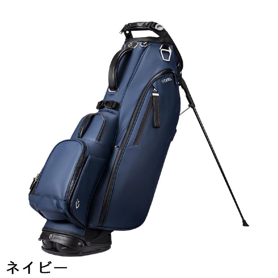 Vessel ネイビー　スタンド式キャディバッグ ヴェゼル VESSEL プレイヤー 5.0 シングルストラップ スタンドキャディ