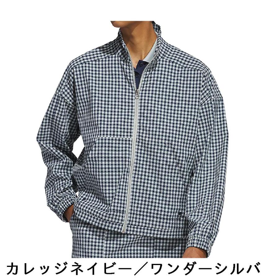 アンブロ　シアサッカーギンガムチェック　ジップアップブルゾン セール】シアサッカーギンガム 長袖フルジップフーディー