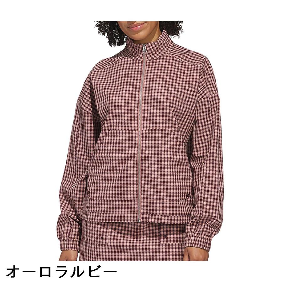 アディダス ギンガムチェック フルジップ adidas（アディダス） ストレッチ ギンガムチェック フルジップ 長袖