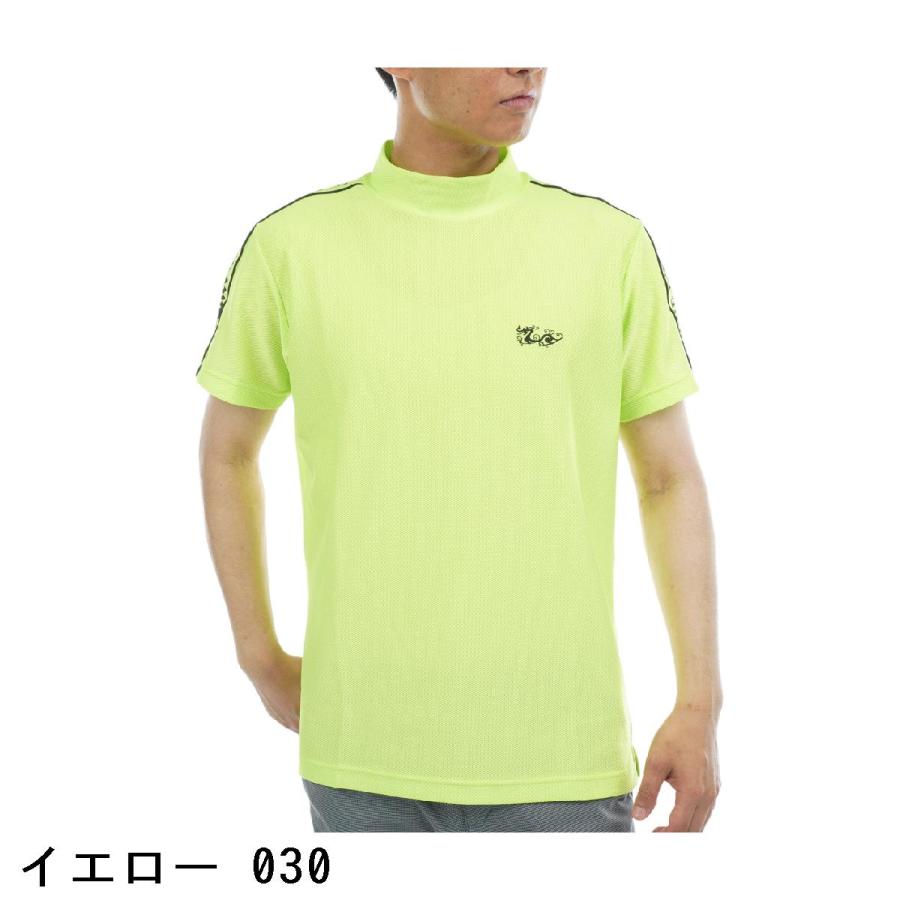 ダンスウィズドラゴン　Dance With Dragon　ストレッチ トリコットモックネック 半袖シャツ Dance With Dragon（ダンスウィズドラゴン） ストレッチ トリコット