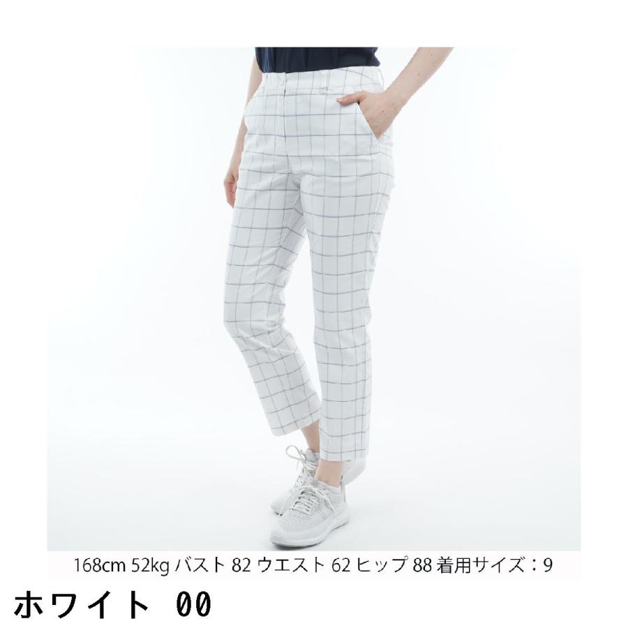 マンシングウェア Munsingwear SEASON COLLECTION ストレッチウインドペンチェック8分丈パンツ レディスの画像