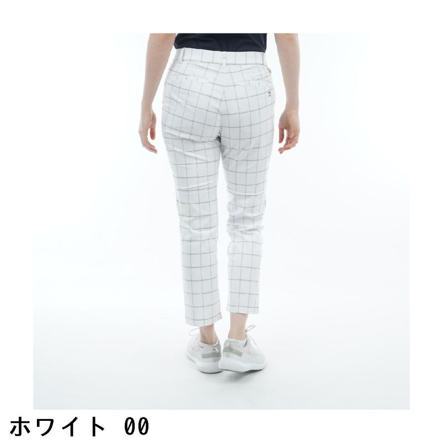 マンシングウェア Munsingwear SEASON COLLECTION ストレッチウインドペンチェック8分丈パンツ レディスの画像
