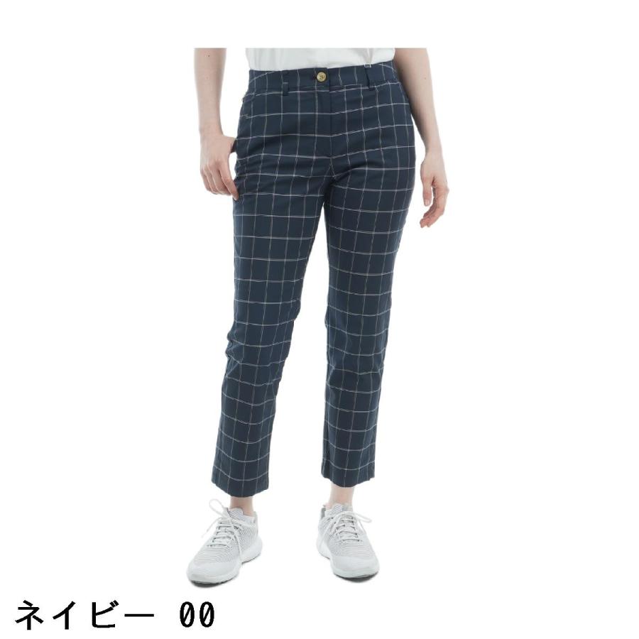 マンシングウェア Munsingwear SEASON COLLECTION ストレッチウインドペンチェック8分丈パンツ レディスの画像