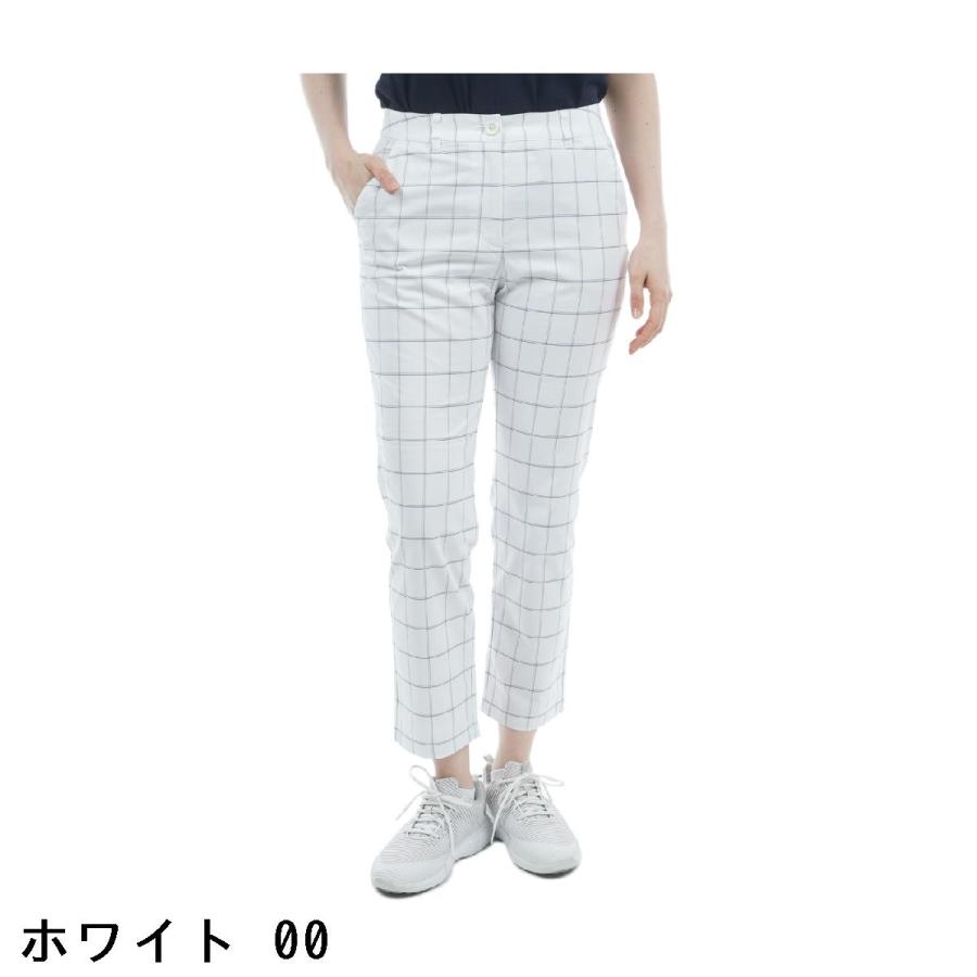 マンシングウェア Munsingwear SEASON COLLECTION ストレッチウインドペンチェック8分丈パンツ レディスの画像