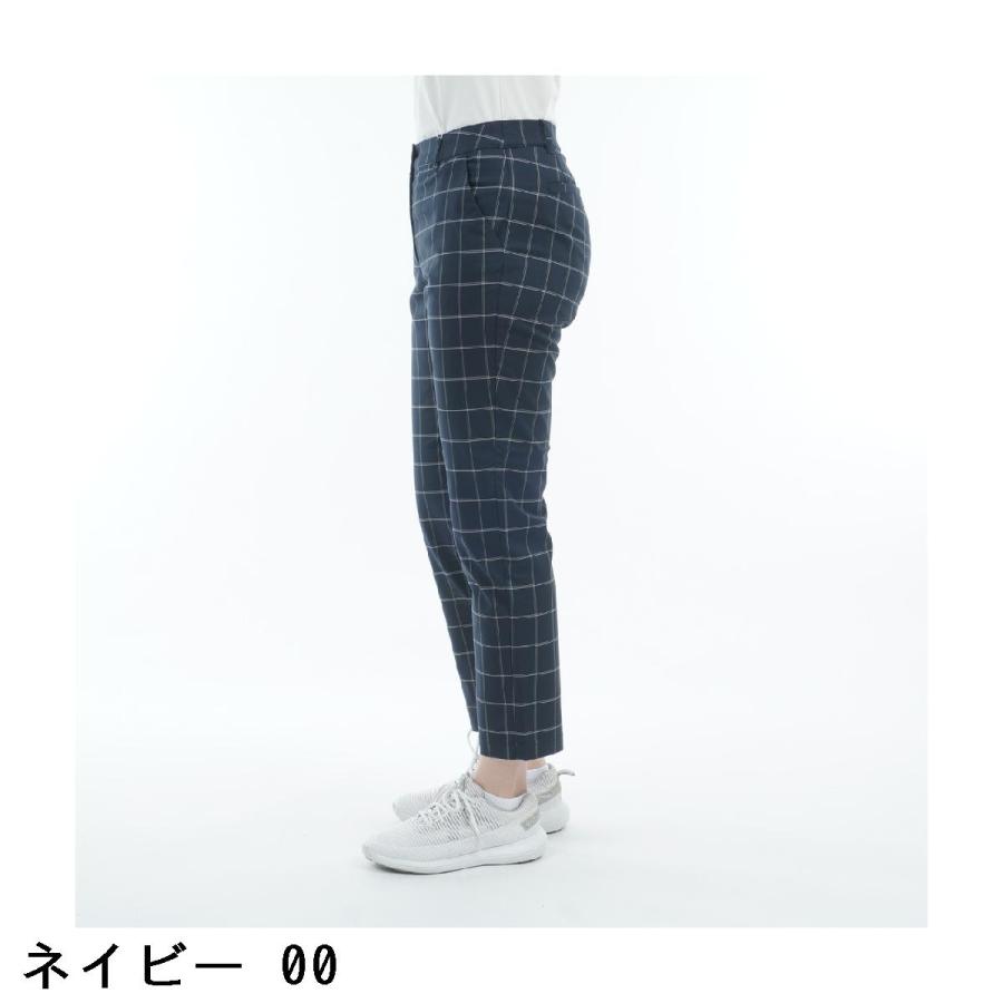 マンシングウェア Munsingwear SEASON COLLECTION ストレッチウインドペンチェック8分丈パンツ レディスの画像